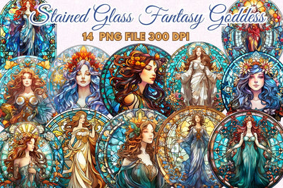 Stained Glass Fantasy Goddess Sublimation Regulrcrative 