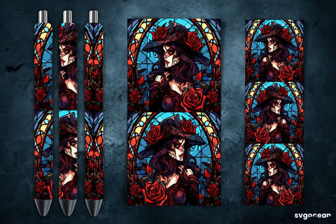 Stained Glass Halloween Pen Wrap | Sublimation Sublimation SvgOcean 