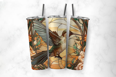 Stained Glass Hummingbird 20oz Tumbler Sublimation Bundle Sublimation BijouBay 