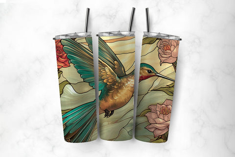 Stained Glass Hummingbird 20oz Tumbler Sublimation Bundle Sublimation BijouBay 