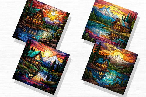 Stained Glass Man Fishing Father's Day Bundle Sublimation Regulrcrative 