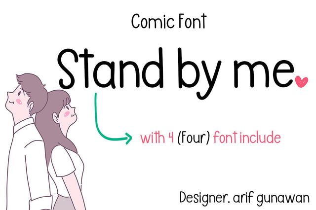 Stand By Me Font Studio Natural Ink 