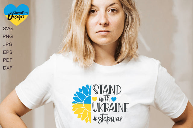 Stand With Ukraine SVG Sunflower Stop War SVG Klava P 
