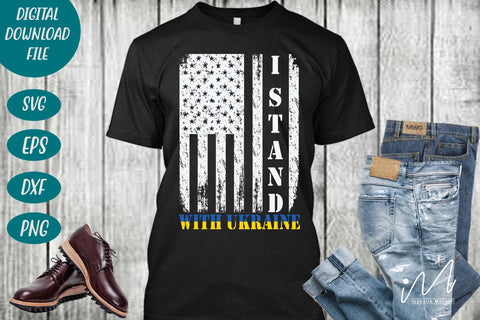 stand with Ukraine svg, USA flag svg SVG Isabella Machell 