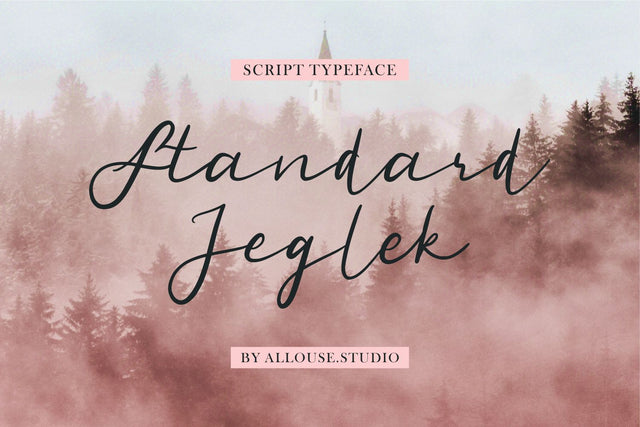 Standard Jeglek - Script Typeface Font Allouse.Studio 