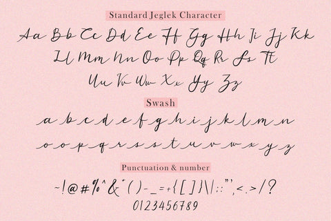 Standard Jeglek - Script Typeface Font Allouse.Studio 