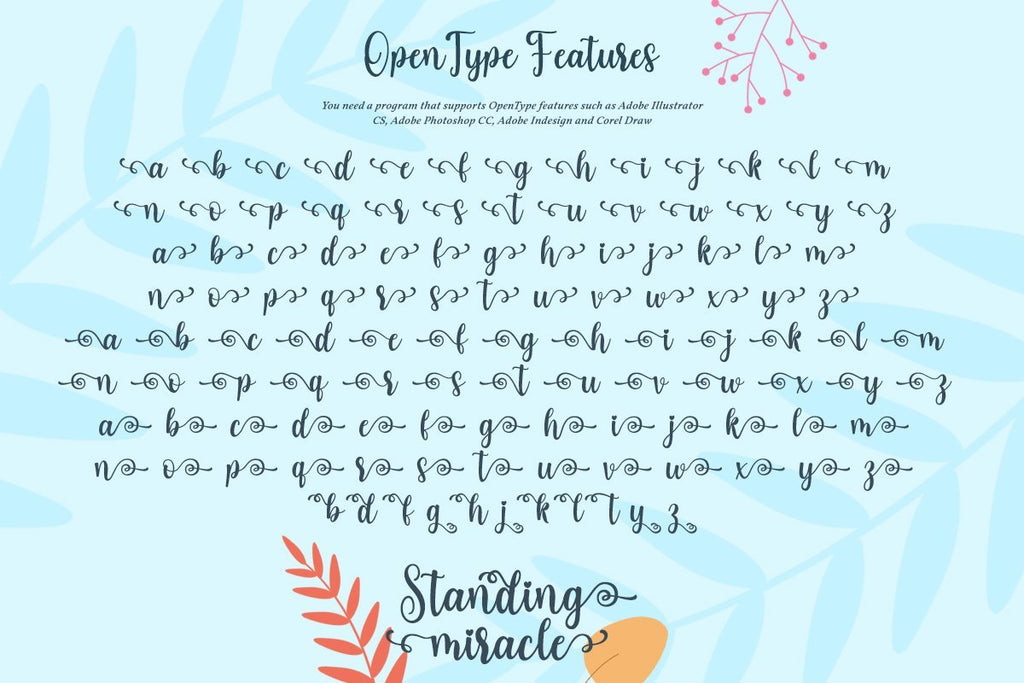 Standing Miracle Script - So Fontsy