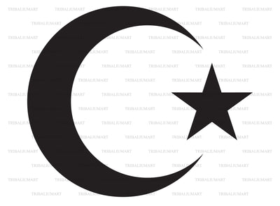 Star and crescent SVG TribaliumArtSF 