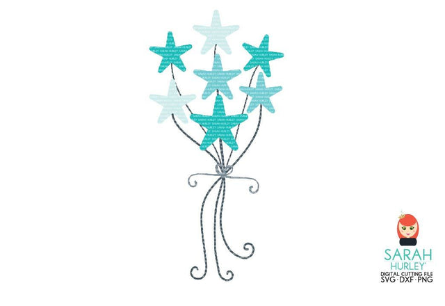 Star Balloons SVG Sarah Hurley 