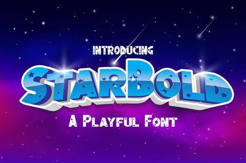 Star Bold a Playful font Font Masyafi Studio 