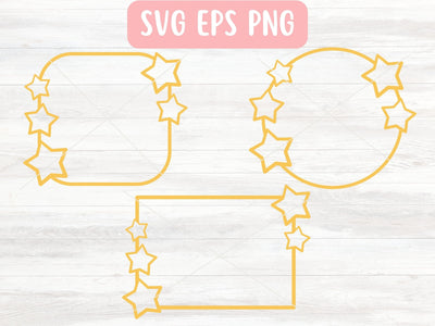 Star Border Bundle SVG for Cricut or Silhouette SVG Apple Grove Designs 