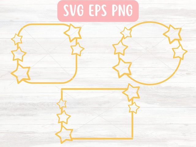 Star Border Bundle SVG for Cricut or Silhouette SVG Apple Grove Designs 
