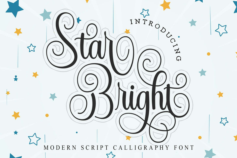 Star Bright Font love script 
