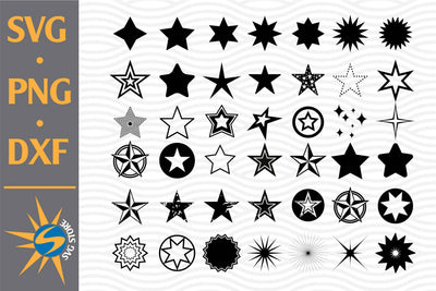 Star Bundle Silhouette SVG, PNG, DXF Digital Files Include SVG SVGStoreShop 