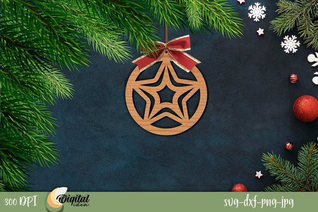 Star | Christmas ball | Merry Christmas ball cutting design SVG Evgenyia Guschina 
