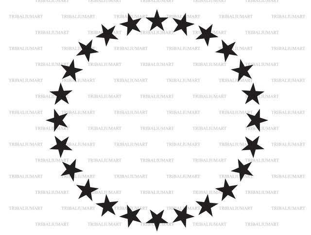 Star circle monogram SVG TribaliumArtSF 