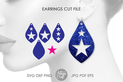 Star earring SVG, leather earrings SVG, earring template SVG SVG Artisan Craft SVG 