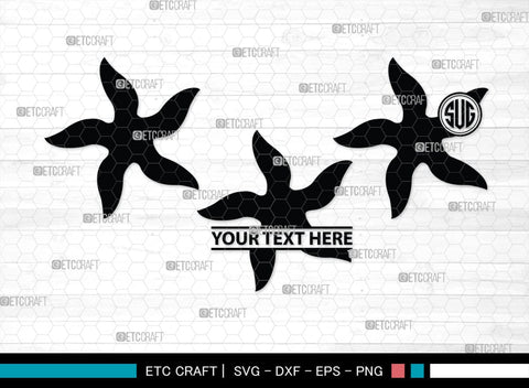 Star Fish Monogram, Starfish Silhouette, Starfish SVG, Tropical Starfish Svg, Beach Starfish Svg, Sea Animal Svg, Ocean Starfish Svg, SB00326 SVG ETC Craft 