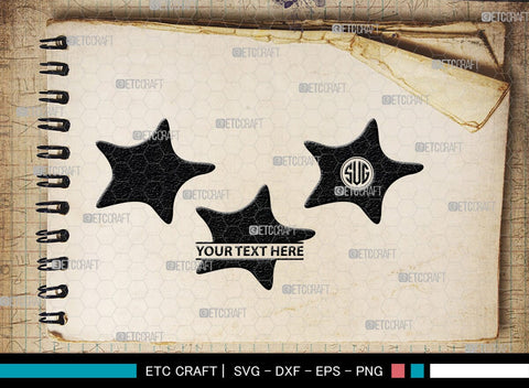 Star Fish Monogram, Starfish Silhouette, Starfish SVG, Tropical Starfish Svg, Beach Starfish Svg, Sea Animal Svg, Ocean Starfish Svg, SB00326 SVG ETC Craft 