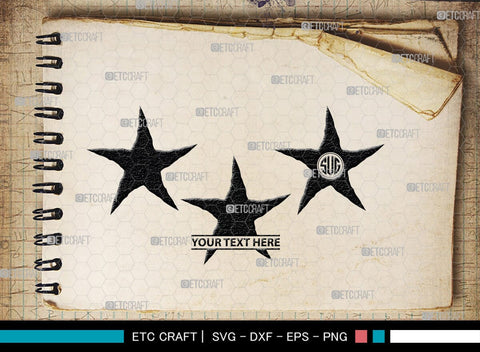 Star Fish Monogram, Starfish Silhouette, Starfish SVG, Tropical Starfish Svg, Beach Starfish Svg, Sea Animal Svg, Ocean Starfish Svg, SB00326 SVG ETC Craft 