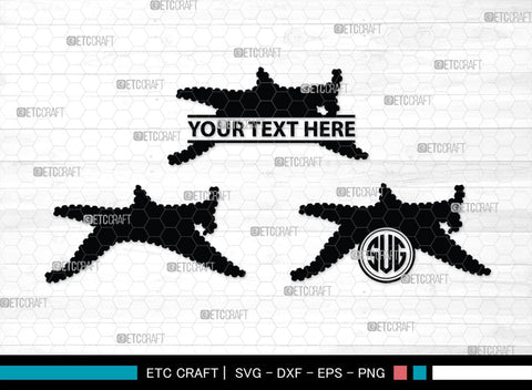 Star Fish Monogram, Starfish Silhouette, Starfish SVG, Tropical Starfish Svg, Beach Starfish Svg, Sea Animal Svg, Ocean Starfish Svg, SB00326 SVG ETC Craft 