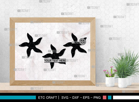 Star Fish Monogram, Starfish Silhouette, Starfish SVG, Tropical Starfish Svg, Beach Starfish Svg, Sea Animal Svg, Ocean Starfish Svg, SB00326 SVG ETC Craft 