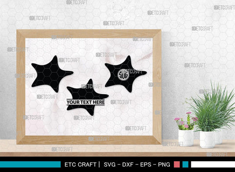 Star Fish Monogram, Starfish Silhouette, Starfish SVG, Tropical Starfish Svg, Beach Starfish Svg, Sea Animal Svg, Ocean Starfish Svg, SB00326 SVG ETC Craft 