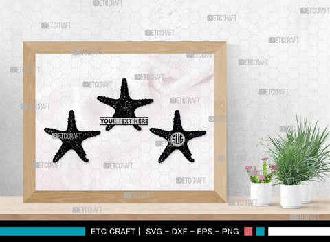 Star Fish Monogram, Starfish Silhouette, Starfish SVG, Tropical Starfish Svg, Beach Starfish Svg, Sea Animal Svg, Ocean Starfish Svg, SB00326 SVG ETC Craft 