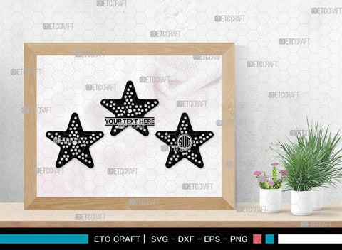 Star Fish Monogram, Starfish Silhouette, Starfish SVG, Tropical Starfish Svg, Beach Starfish Svg, Sea Animal Svg, Ocean Starfish Svg, SB00326 SVG ETC Craft 