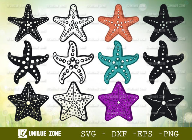 Star Fish SVG Cut Files | Sea Animals Svg | Sea Fish Svg SVG Unique Zone 