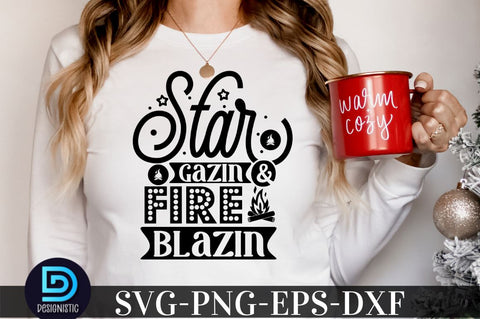 Star gazin & fire blazin , Camping SVG Bundle SVG DESIGNISTIC 