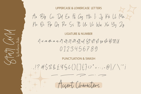 Star Gold Font Aestherica Studio 