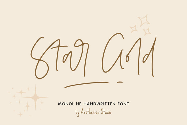 Star Gold Font Aestherica Studio 