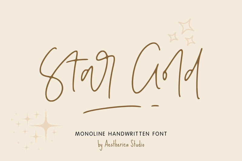 Star Gold Font Aestherica Studio 