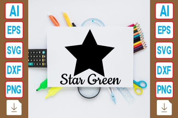 Star Green SVG Craftlabsvg24 