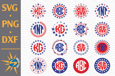 Star Monogram SVG, PNG, DXF Digital Files Include SVG SVGStoreShop 