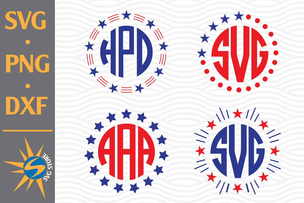 Star Monogram SVG, PNG, DXF Digital Files Include - So Fontsy