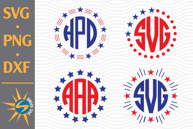 Star Monogram SVG, PNG, DXF Digital Files Include SVG SVGStoreShop 