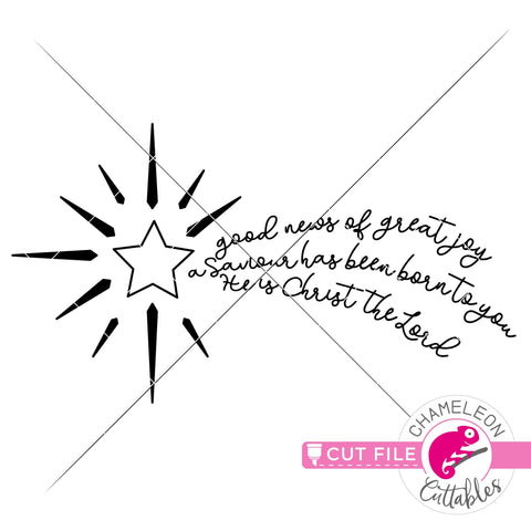 Star of Bethlehem word art outline svg png dxf SVG Chameleon Cuttables 