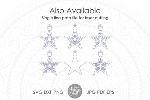 Star ornament SVG with 5 point star SVG Artisan Craft SVG 