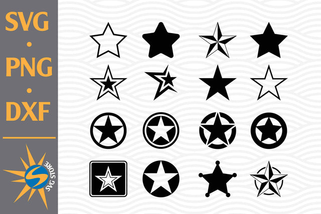 Star Silhouette SVG, PNG, DXF Digital Files Include SVG SVGStoreShop 