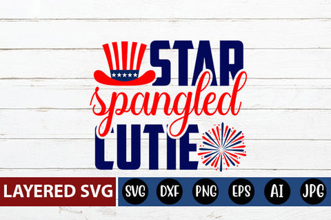 star spangled cutie SVG cut file SVG Blessedprint 