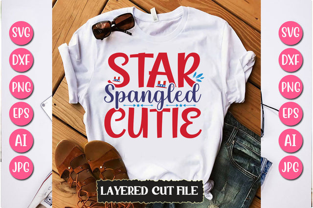 Star Spangled Cutie SVG Cut File SVG Newmockups 
