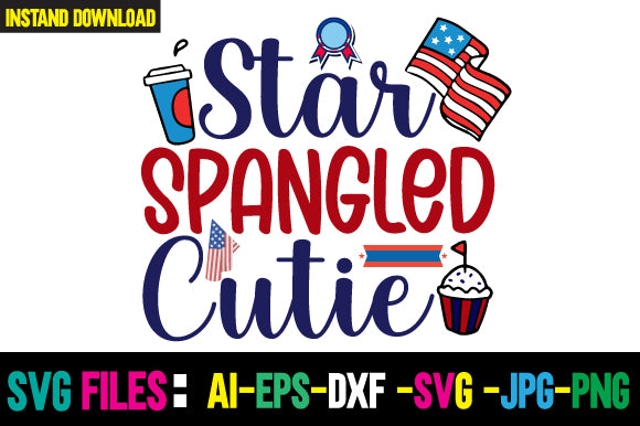 Star Spangled Cutie SVG Cut File SVG Newmockups 