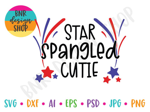 Star Spangled Cutie SVG SVG BNRDesignShop 