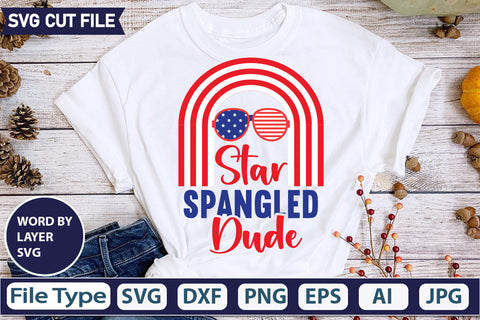 Star Spangled Dude Svg Cut File,SVGs,quotes-and-sayings,food-drink,mini-bundles,print-cut,on-sale, SVG DesignPlante 503 