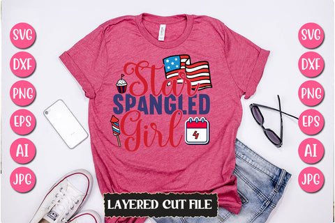 Star Spangled Girl SVG Cut File SVG Newmockups 