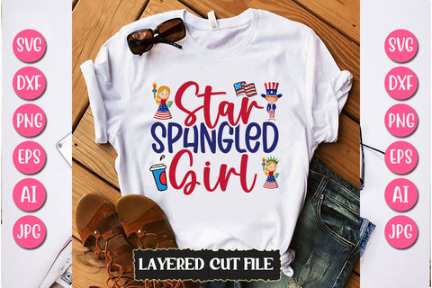 Star Spangled Girl SVG Cut File SVG Newmockups 