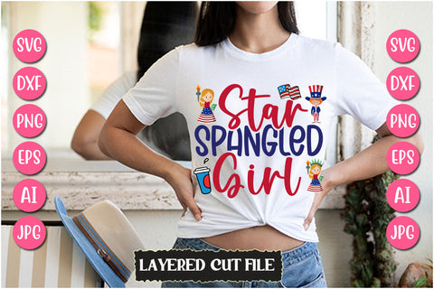 Star Spangled Girl SVG Cut File SVG Newmockups 