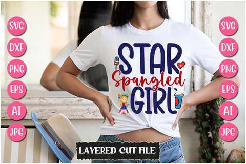 Star Spangled Girl SVG Cut File SVG Newmockups 